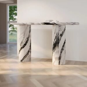 Fluted Telly Marble Console Table